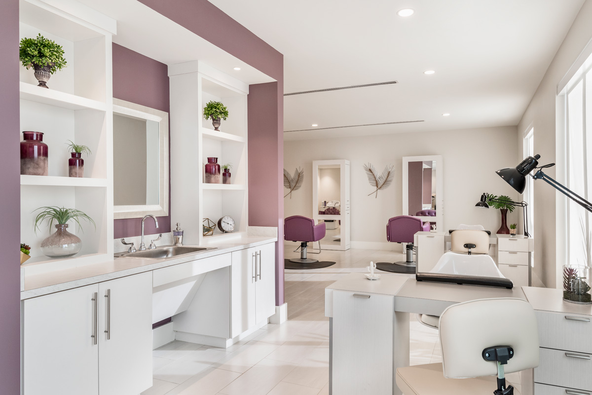 Our Residents Can Enjoy The Pampering Of A Full Service Beauty Salon And Spa.
