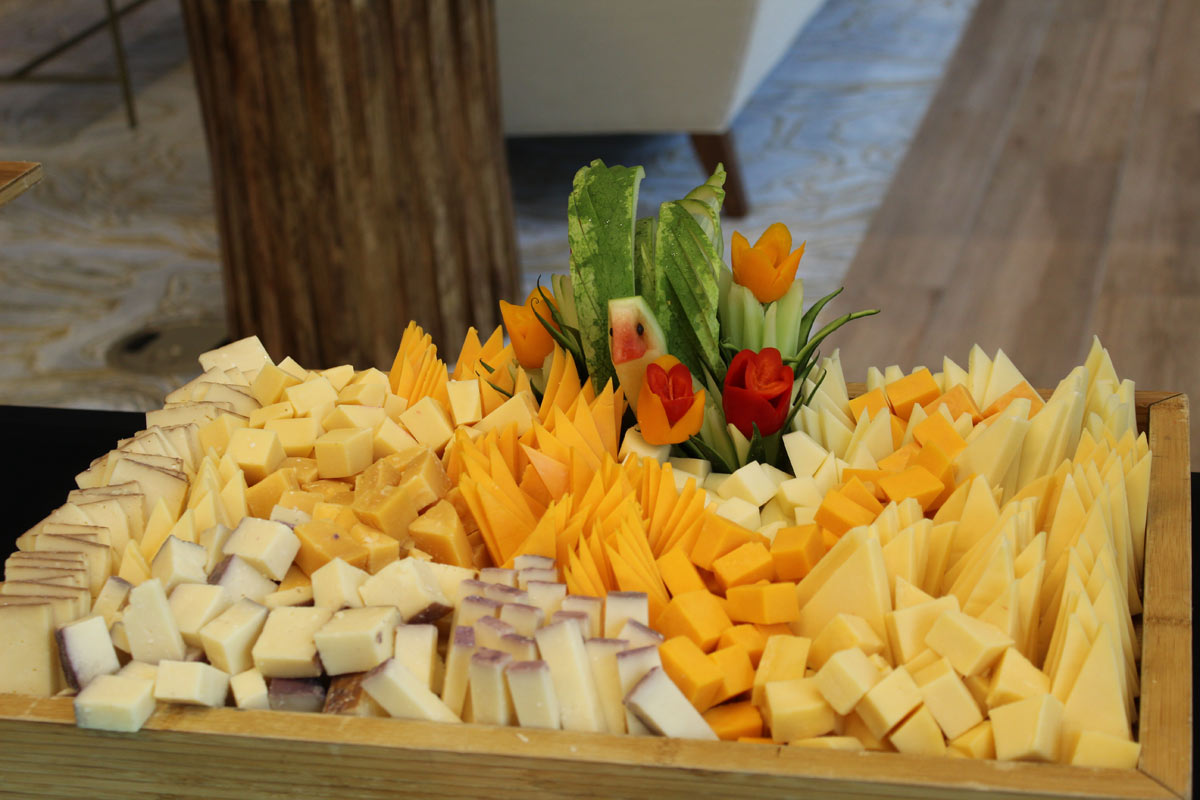 Cheese tray for the fashion show guests