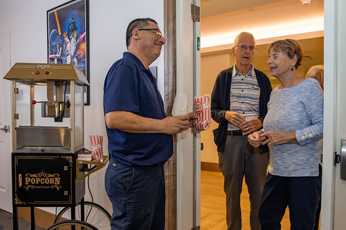Popcorn at the movies.