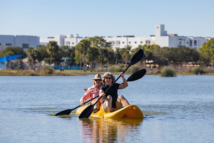 Kayaking at Lakes Park.