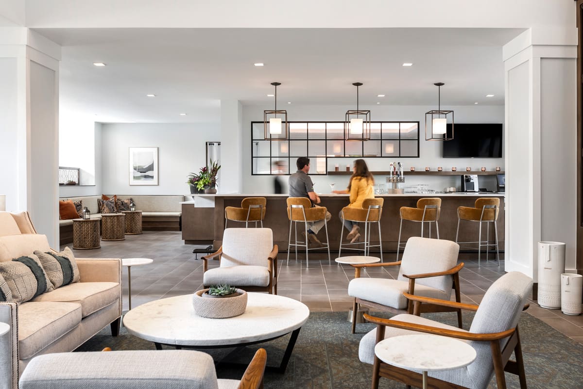 The Lounge Area In Azure Is A Nice Seating Space To Meet Friends And Relax Before Or After Dinner.