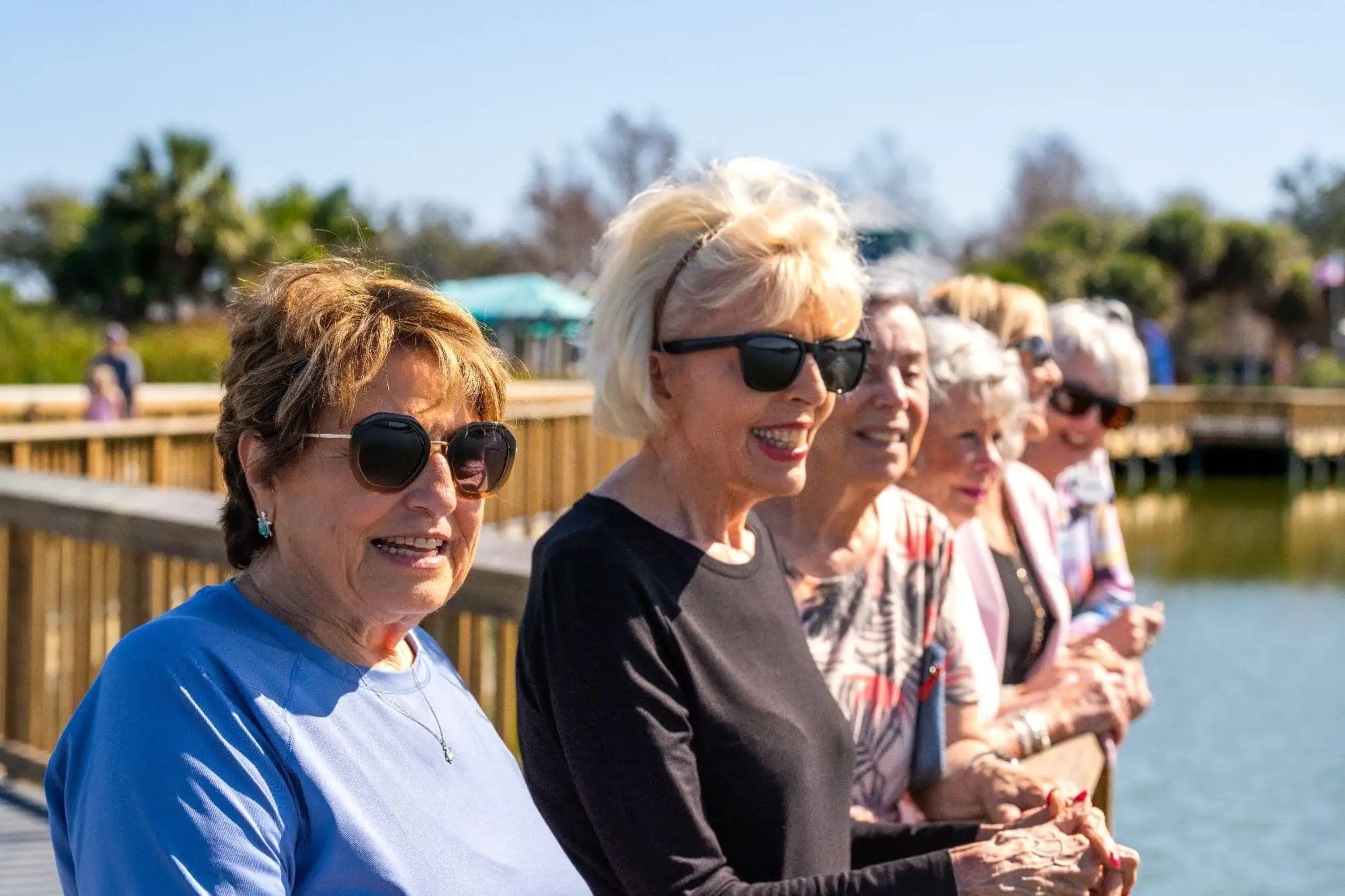 4 senior woman enjoying active senior living in Fort Myers at Amavida.